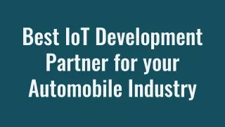 best iot development partner for your automobile