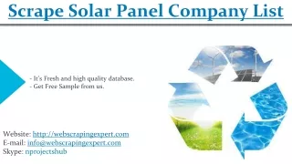scrape solar panel company list