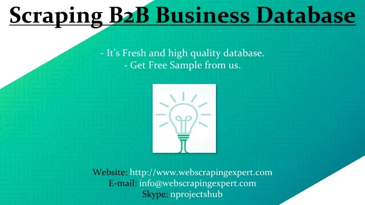 scraping b2b business database