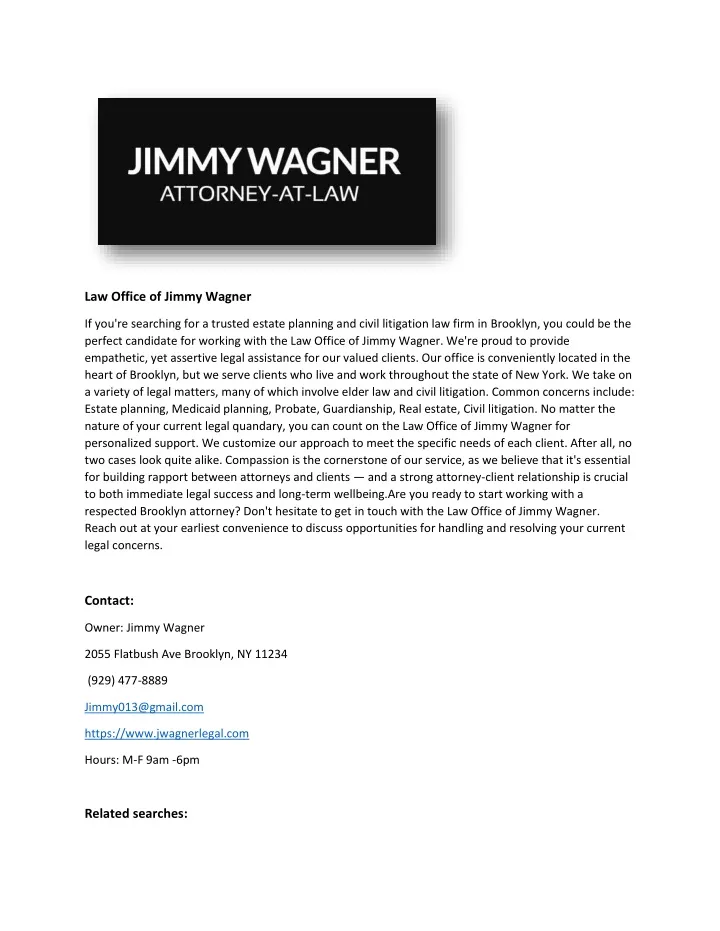law office of jimmy wagner