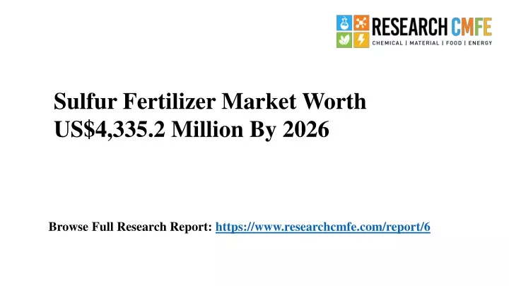 sulfur fertilizer market worth us 4 335 2 million