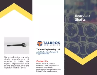 rear axle shafts