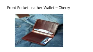 front pocket leather wallet cherry