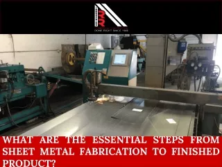 what are the essential steps from sheet metal