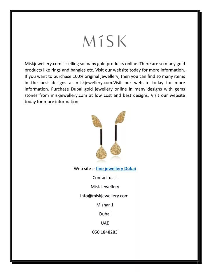 miskjewellery com is selling so many gold