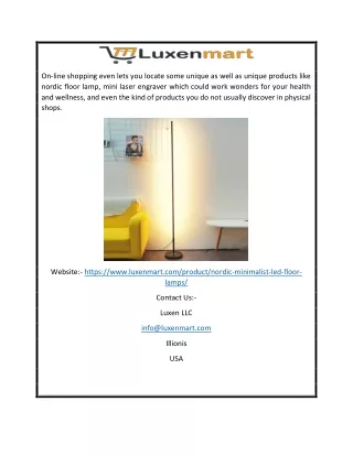 Minimal Led Floor Lamp | Luxenmart.com