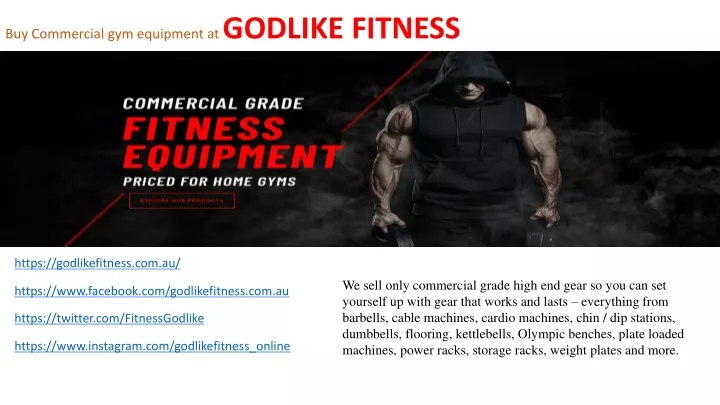 buy commercial gym equipment at godlike fitness