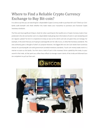 where to find a reliable crypto currency exchange