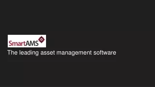 The leading asset management software