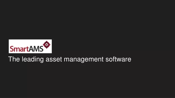 the leading asset management software