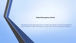 Copywriting agency toronto