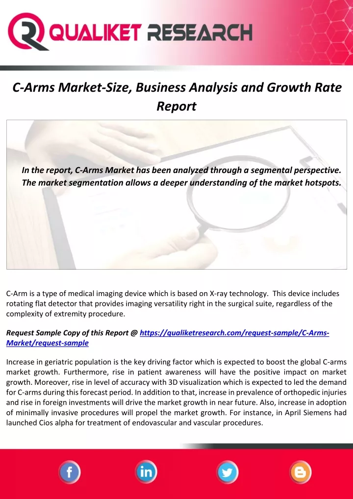 c arms market size business analysis and growth