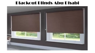Blackout Blinds Abu Dhabi