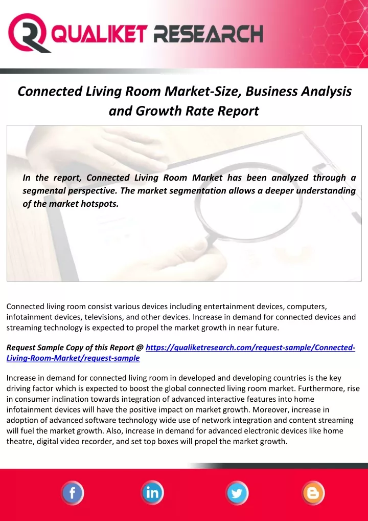 connected living room market size business