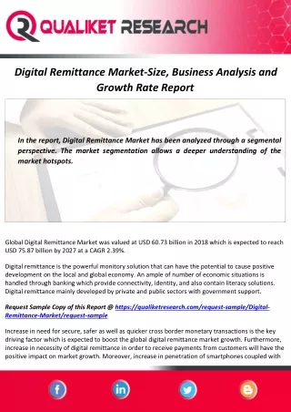 digital remittance market size business analysis