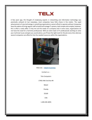 Miami It Services | Telx Computers