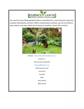 Best Garden Maintenance North Shore Auckland | Kleencut Lawns