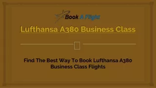 lufthansa a380 business class