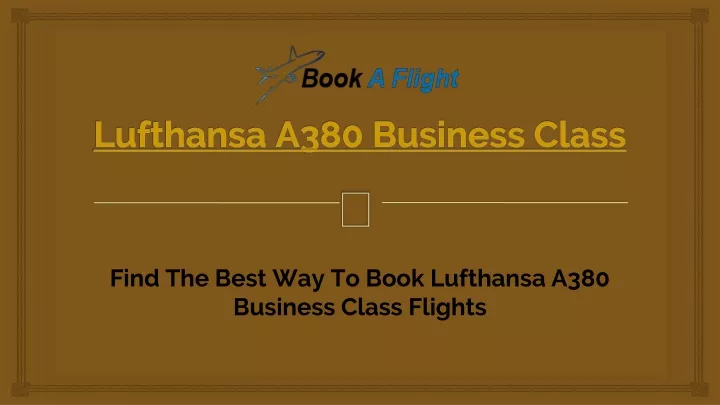 lufthansa a380 business class