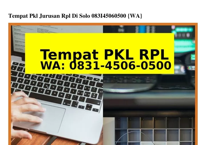 tempat pkl jurusan rpl di solo 083i45060500 wa