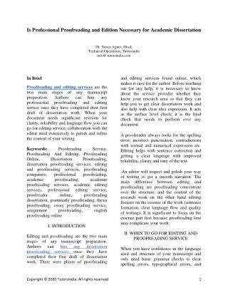 is professional proofreading and edition