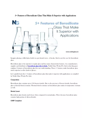 5 5 features of borosilicate glass that make