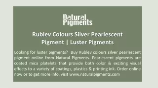 rublev colours silver pearlescent pigment luster