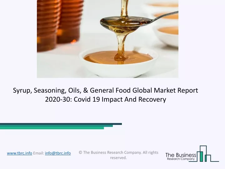 syrup seasoning oils general food global market