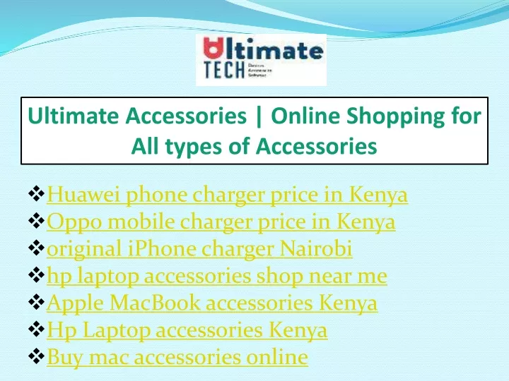 ultimate accessories online shopping