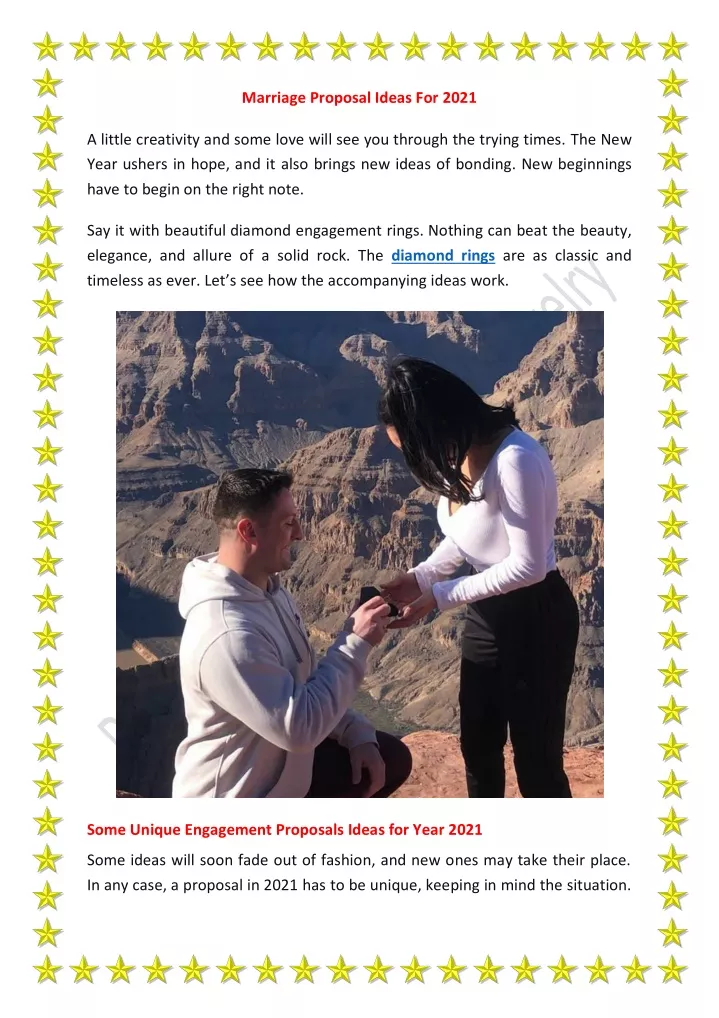 marriage proposal ideas for 2021