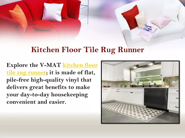kitchen floor tile rug runner
