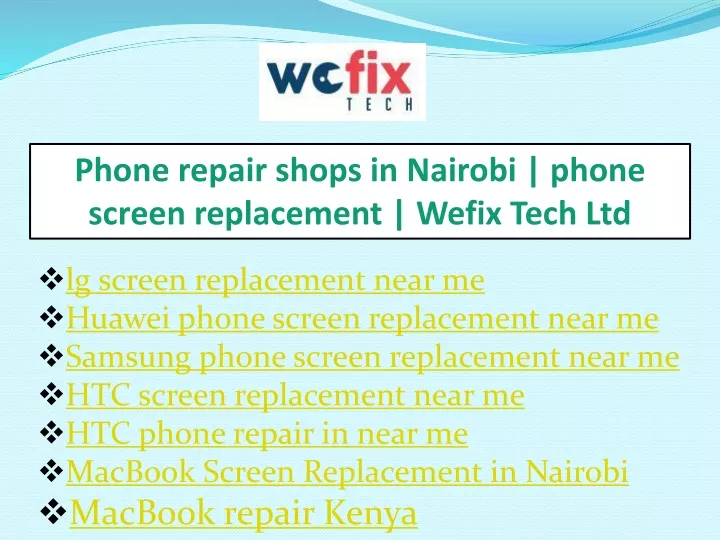 phone repair shops in nairobi phone screen