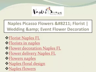 Flower decoration Naples FL