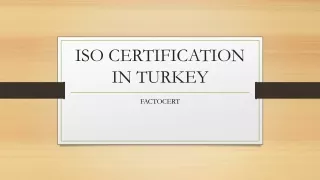 ISO CERTIFICATUION IN TURKEY