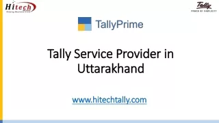 Tally Service Provider in Uttarakhand - www.hitechtally.com