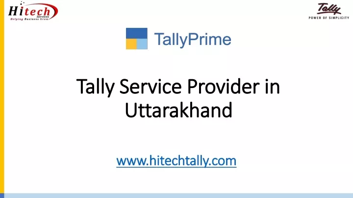tally service provider in uttarakhand