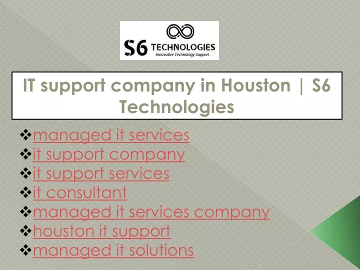 it support company in houston s6 technologies