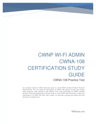 cwnp wi fi admin cwna 108 certification study