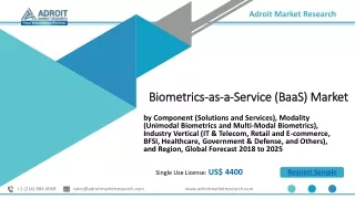 Biometrics-as-a-service market– Global- Industry Trends and report forecast 2025