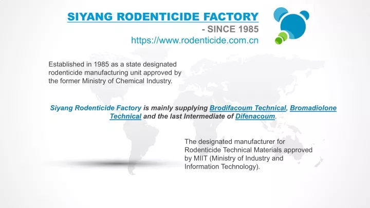 siyang rodenticide factory