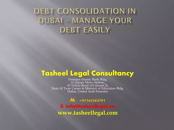 debt consolidation in dubai manage your debt easily