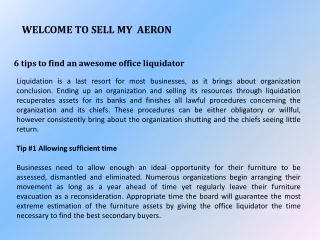 6 tips to find an awesome office liquidator