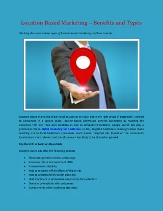 location based marketing benefits and types