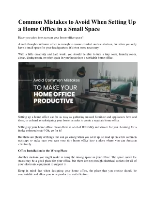 common mistakes to avoid when setting up a home