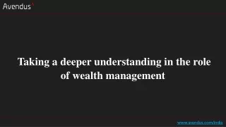 taking a deeper understanding in the role