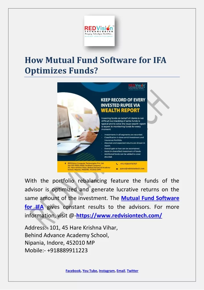 how mutual fund software for ifa optimizes funds