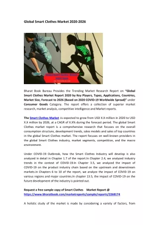global smart clothes market 2020 2026