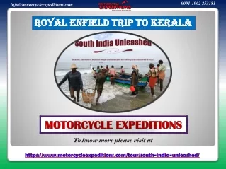 Best Royal Enfield Trip to Kerala