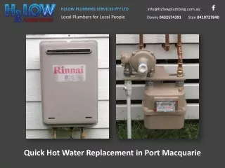 Quick Hot Water Replacement in Port Macquarie