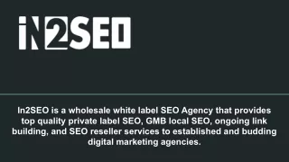 in2seo is a wholesale white label seo agency that